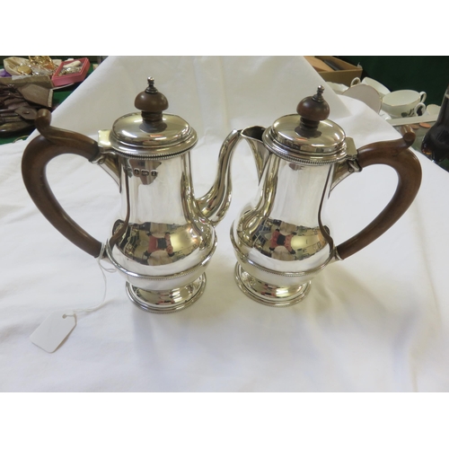 103E - Silver Chocolate Pot Set, Henry Davis 16 ozs.