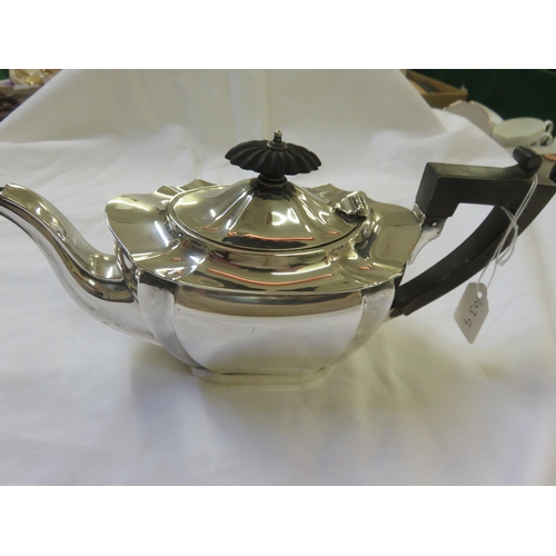 103G - Small Bachelors Teapot, marks rubbed, 12 ozs.