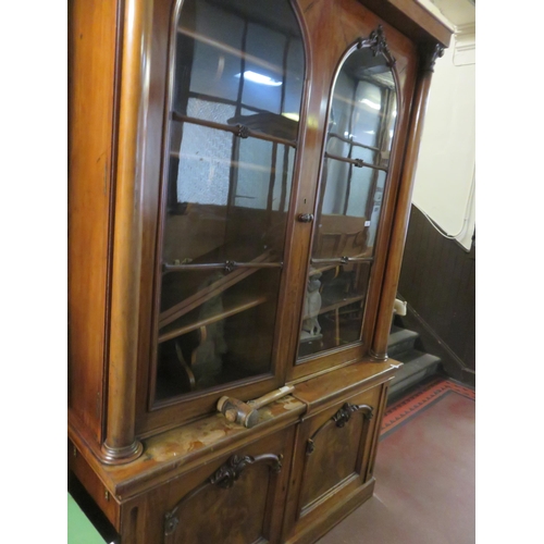 483 - Mahogany and Glazed Bookcase and Undercabinet