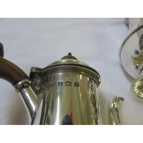 103E - Silver Chocolate Pot Set, Henry Davis 16 ozs.