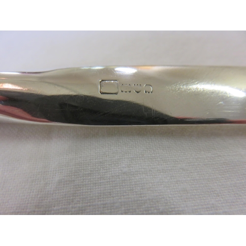 136B - Silver Letter Opener, marks rubbed