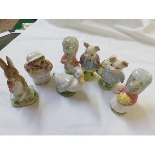 344A - Seven Beatrix Pottery Animals