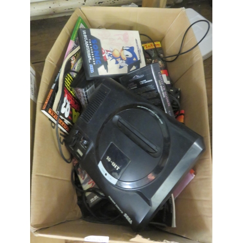 391 - Sega Mega Drive with Hand set, Games and Magazines