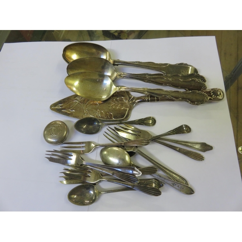 158 - Box of assorted Silver Plate