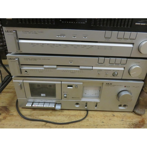 481 - Mixed lot of Electricals, Akai Stereo System, Amplifiers, DVD Player, Disco Lights etc.