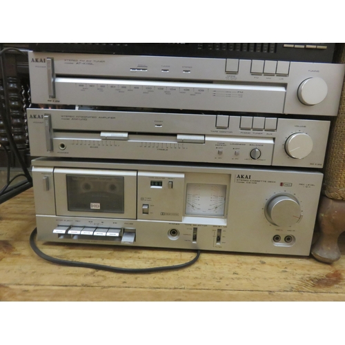 481 - Mixed lot of Electricals, Akai Stereo System, Amplifiers, DVD Player, Disco Lights etc.