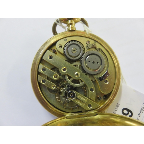 65 - 18ct Yellow Gold Full Hunter Pocket Watch