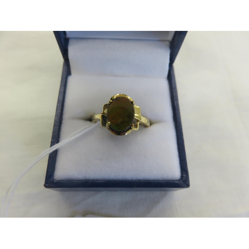 111 - 9ct. Gold Gemstone Dress Ring