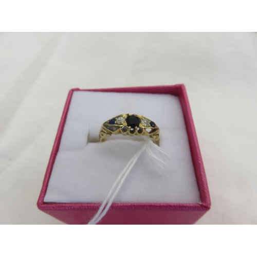 146 - 18ct. Yellow Gold Sapphire and Diamond Ring