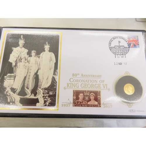 168 - 80th Anniversary of George VI's Coronation Gold Coin Cover