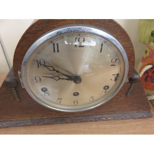 192 - Wooden Cased Mantel Clock