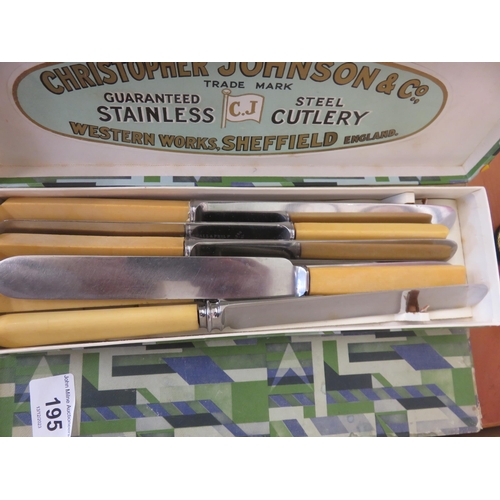 195 - Eleven Boxed Cutlery Sets