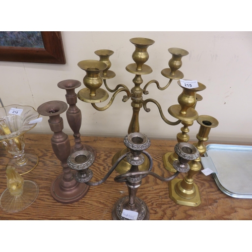 215 - Four Candlesticks and Two Candelabras