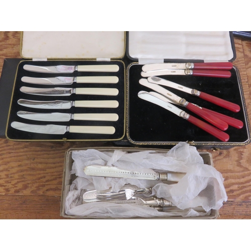 216 - Four Sets of Cutlery and Others