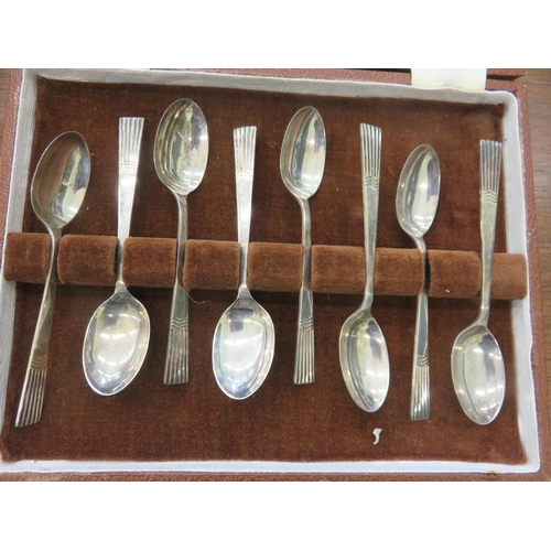 244 - Boxed set of eight Silver Teaspoons