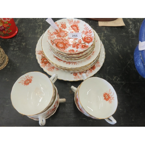 255 - 19th Century Floral Pattern Six Piece Tea Set