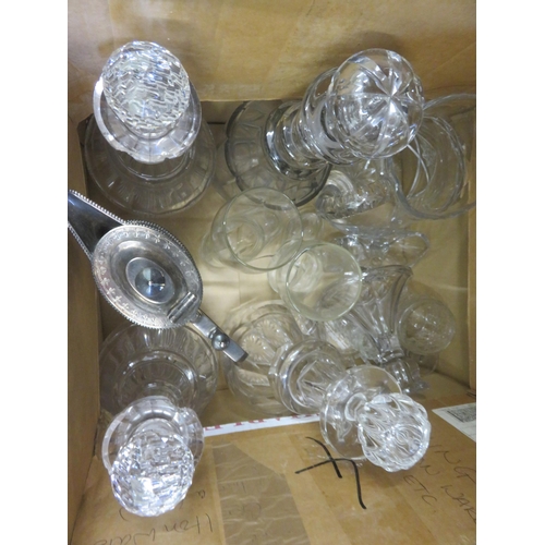 295 - Box of Glass and Decanters