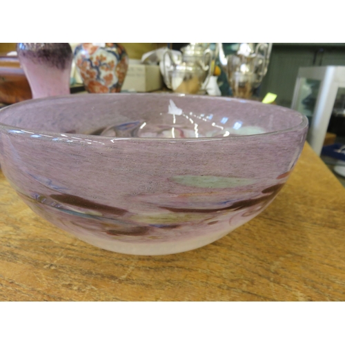 305 - Scottish Glass Bowl on Pink Ground