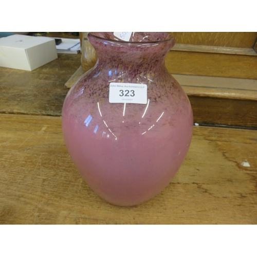 323 - Scottish Glass Vase on Pink Ground