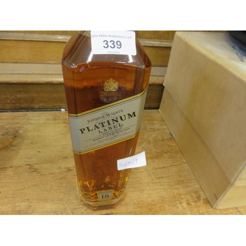 339 - One Litre Bottle of Johnnie Walker Platinum Label, aged 18 years