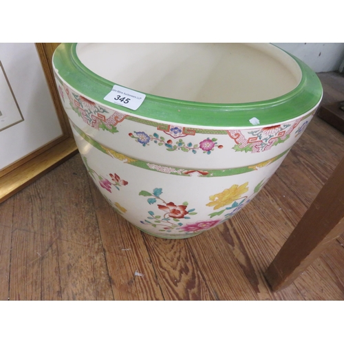 345 - Minton Floor Standing Planter with Floral Design