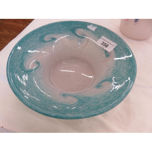 358 - Scottish Glass Bowl on Pink and Blue ground