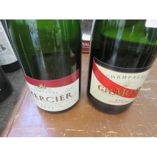 413 - Two Bottles of Champagne, Mumm and Mercier