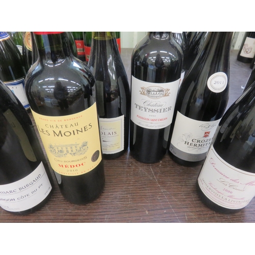 424 - Seven Various Bottles of French Red Wine Year 2000 Onwards