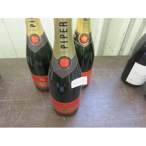 428 - Three Bottles Piper Heidsieck Champagne