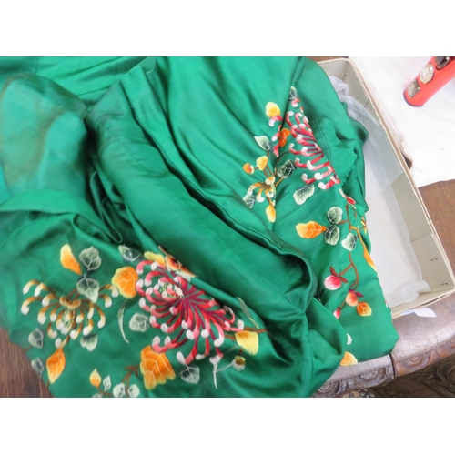 467 - Green Silk Kimono