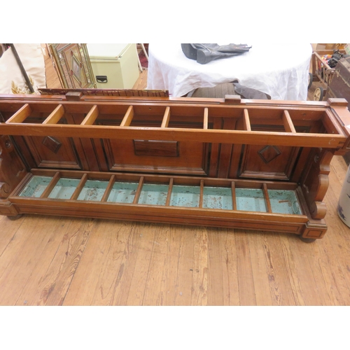 513 - Large Victorian Mahogany 9 division Stick stand