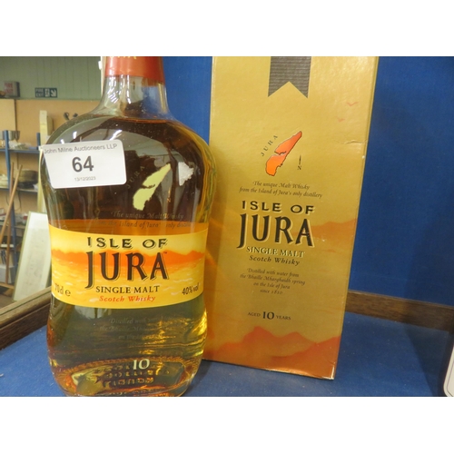 64 - Box Bottle of Jura 10year Single Malt