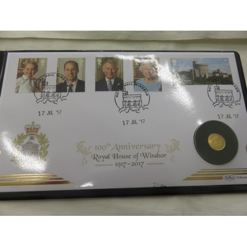 92 - 100th Anniversary of the House of Windsor Gold Coin Cover