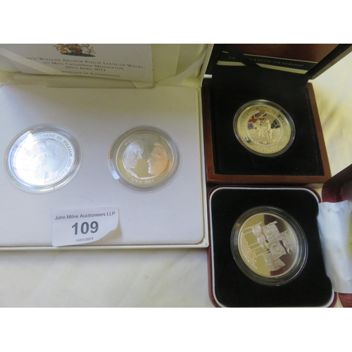 109 - Three Silver Proof Coins