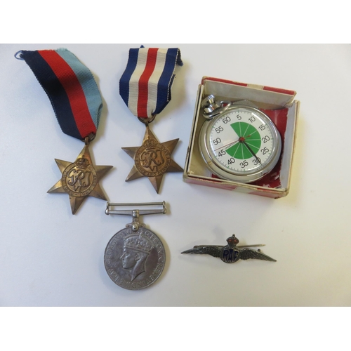 119 - Medals - France and German Star - The 1939-45 Star 1939-45 Medal and RAF Pin Badge. Also Referees St... 