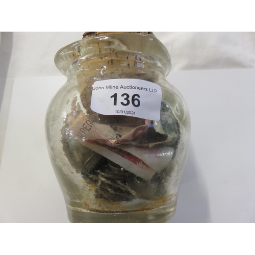 136 - Jar of Mixed Coins and Notes