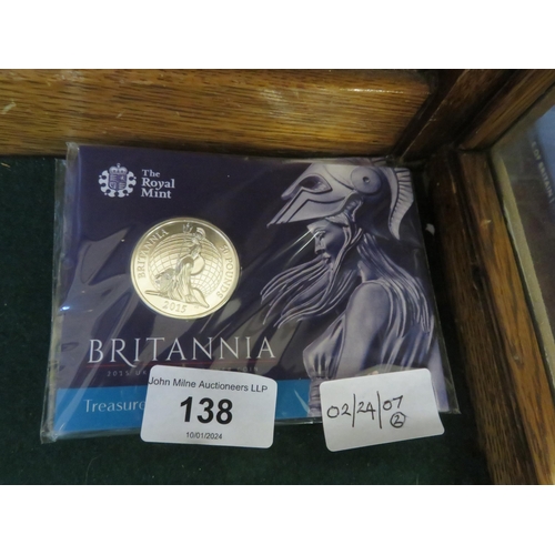 138 - Two Britannia £50 Silver Coins