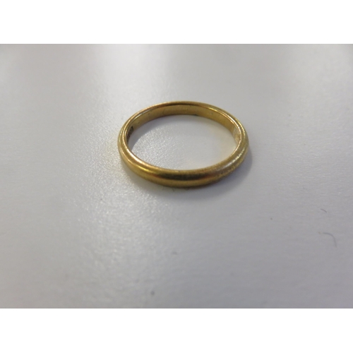 146 - 18ct. Gold Wedding Band, 3.8 grams