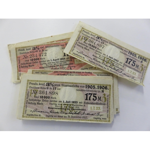 148 - Quantity of German Early 20th Century Bonds Certificates