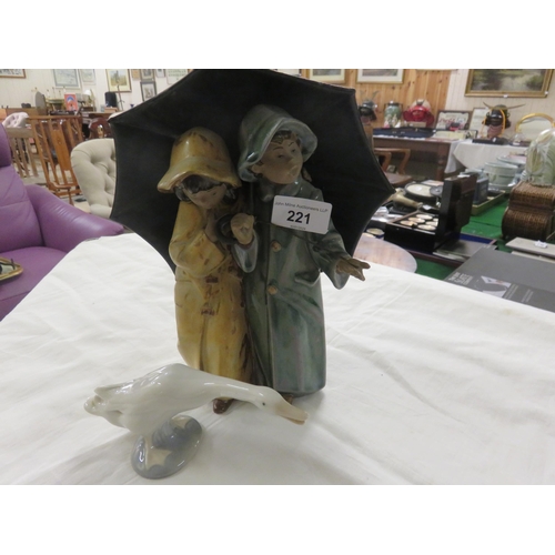 221 - Two Lladro Figures 