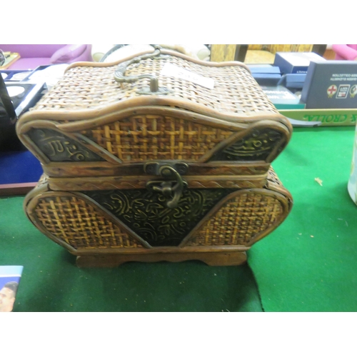 245 - Wicker Jewellery Box