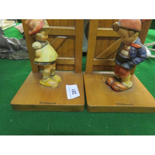 281 - Pair of Hummel Bookends