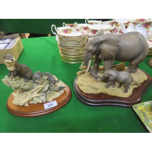 289 - Border Fine Arts Figure Group and Tom Mackie Elephant Figure