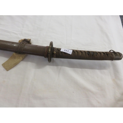 311 - Japanese WW2 Katana with surrender Ribbon