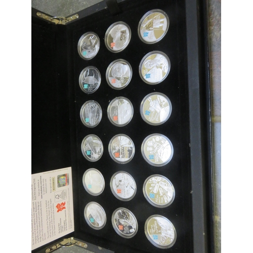 315 - Celebration of Britain 18 x Silver £5 coin set