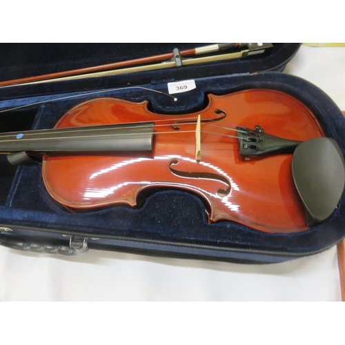 369 - Cased Modern Violin