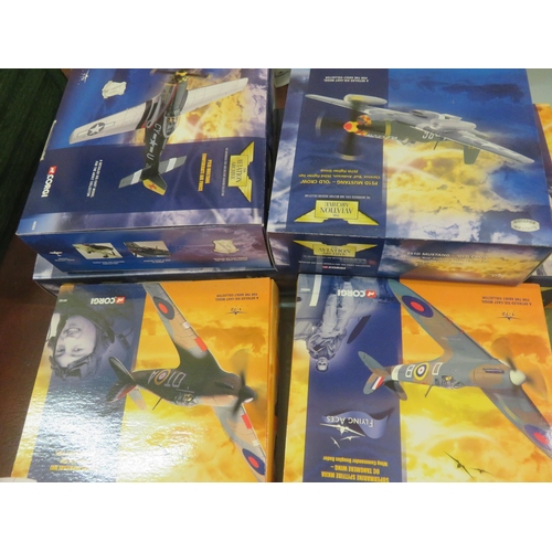 386 - Six boxed Corgi WW2 Planes