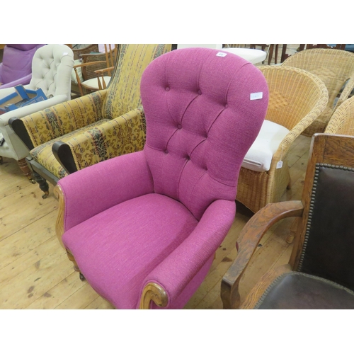 410 - Upholstered Button Back Armchair