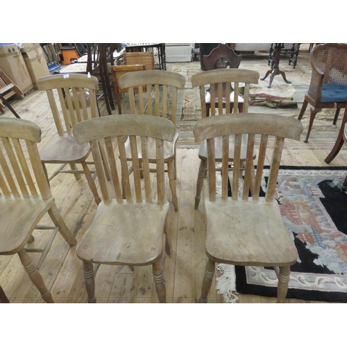 418 - Set of Six Rustic Style Kitchen Chairs