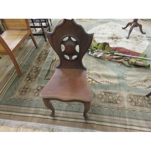 420 - Mahogany Shield Back Hall Chair